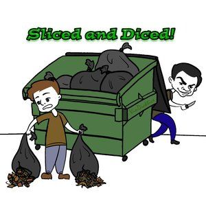 Sliced and Diced Mens VinDicktive Grey 100% Polyester Short Sleeve T Shirt XL